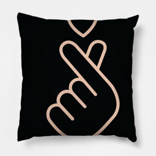 Black Pink Heart Pillow