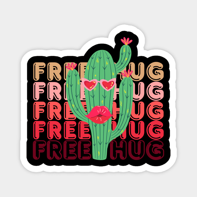 Cactus free hug Magnet by MelodyStudio