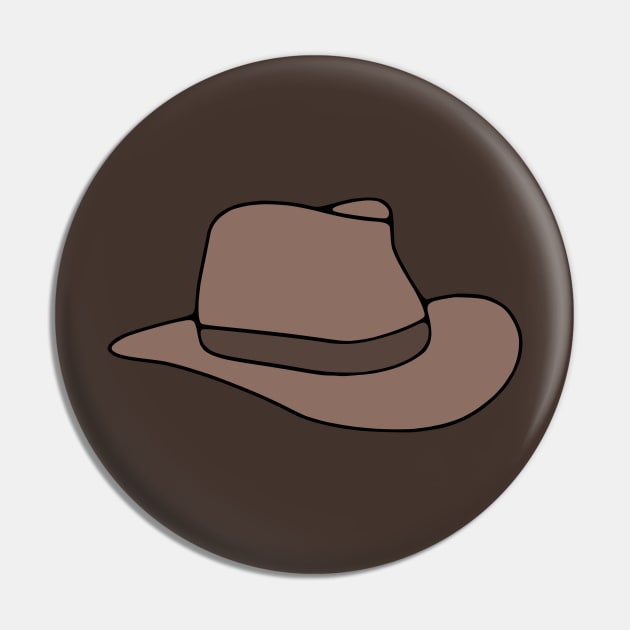 Brown Fedora Hat Pin by KayBee Gift Shop