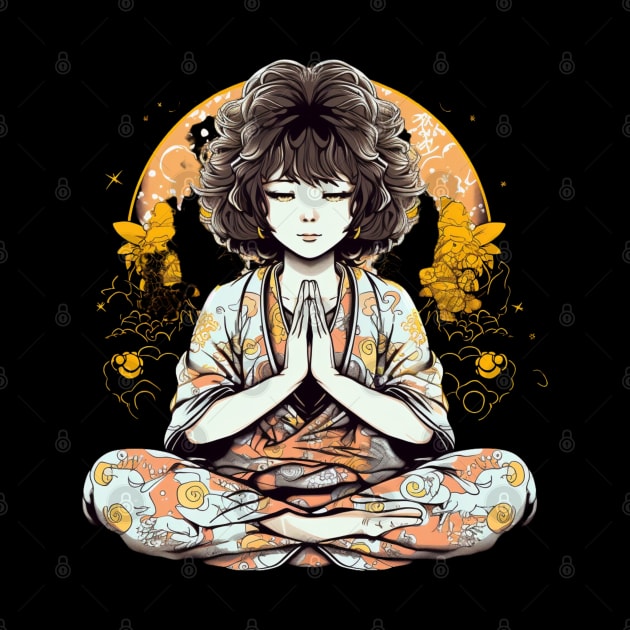 Kawaii Dreams - Cute Anime Girl Meditation Design by SzlagRPG