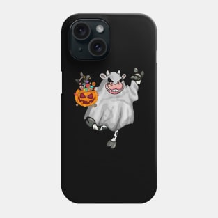 Funny Ghost Cow Halloween Costume Phone Case