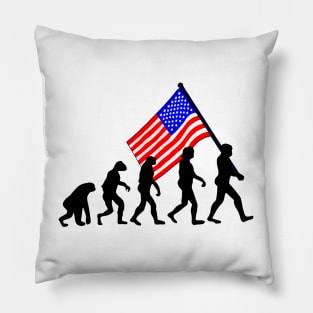 Evolution Us Flag Pillow