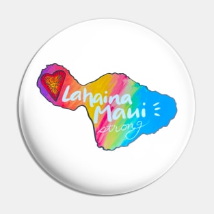 Lahaina Maui Strong, vinyl waterproof sticker, water bottle, Hawaii sticker Pin