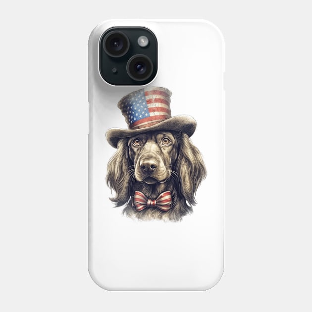 4th of July Dog Portrait Phone Case by Chromatic Fusion Studio