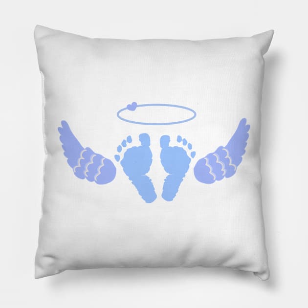 Baby boy angels wings Pillow by GULSENGUNEL