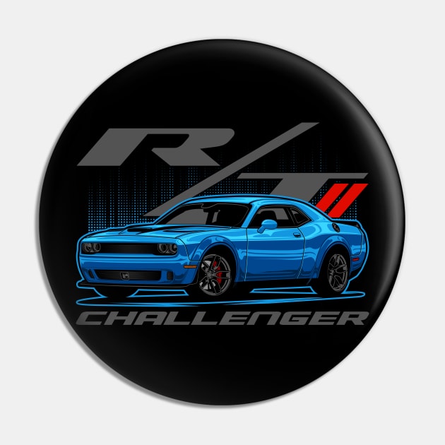 Blue Challenger R/T Pin by idrdesign