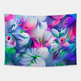 Colorful Flower Art Tapestry