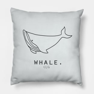 Whale "Kujira" Japanese Minimalist/Simple Art Pillow