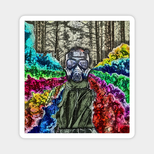 Undead in a gas mask Magnet by Revier