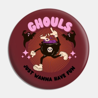 Ghouls just wanna have fun Halloween pumpkin Pin