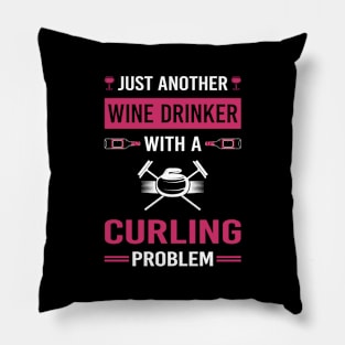 Wine Drinker Curling Pillow