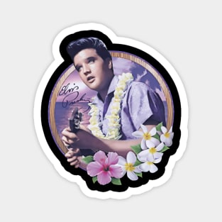Flower handsome elvis presley gift for fans Magnet