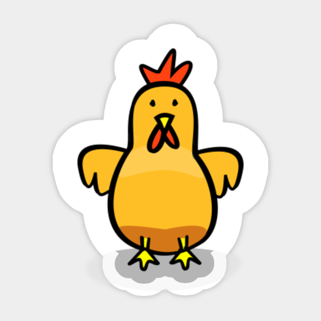 Cute Cartoon Chicken - Happy Cartoon Hen - Sticker | TeePublic Cute Cartoon Chicken - Happy Cartoon Hen - Sticker | TeePublic