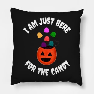 I Am Just Here For the Candy, Funny Halloween (Gumdrop Edition) Pillow