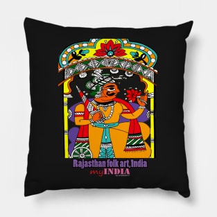 rajasthan folk art Pillow