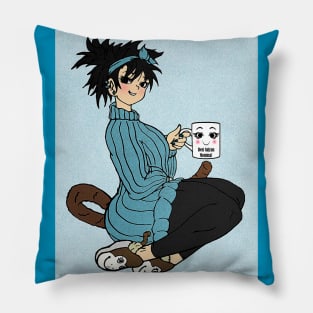 Best Saiyan Mamma Blue Pillow