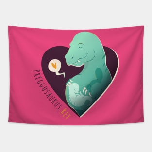 PREGGOSAURUS REX FUNNY PREGNANCY Tapestry