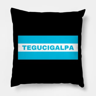 Tegucigalpa City in Honduras Flag Colors Pillow