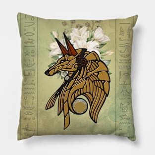 Anubis represented as a jackal Pillow