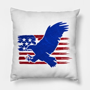 4th of July Independence Day USA Eagle American Flag Pillow