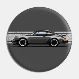 My drawing of the iconic German Turbo sports car with stripes background Pin