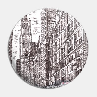 Typewriter Art: Woolworth Building Pin