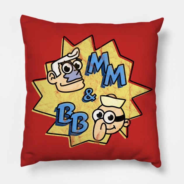 Mermaid Man and Barnacle Boy - old and washed Pillow by tamir2503