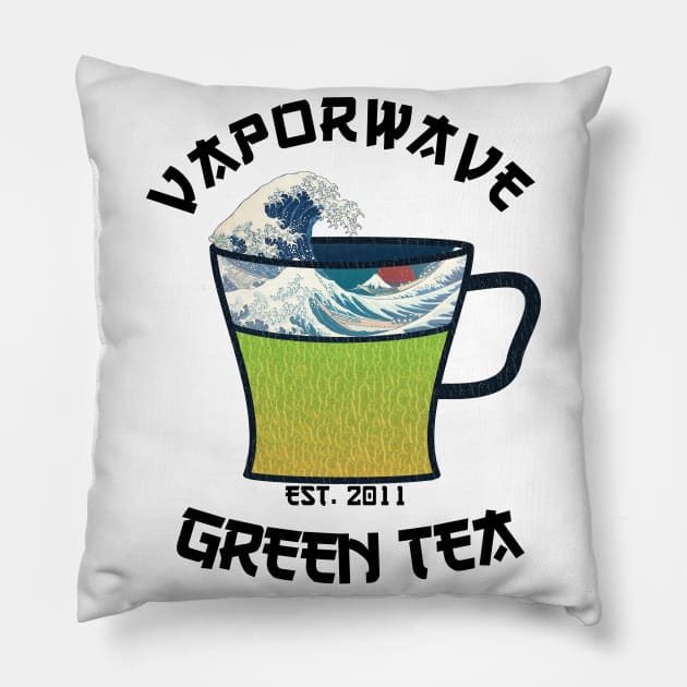 Great Wave Off Kanagawa TEA Pillow by mycko_design