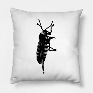 black and white wasp Pillow