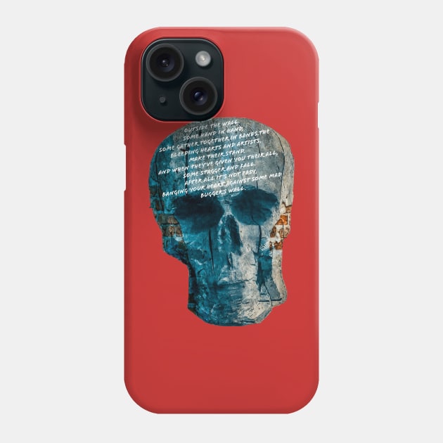 Skull - Outside the Wall Pink Floyd Phone Case by aadventures