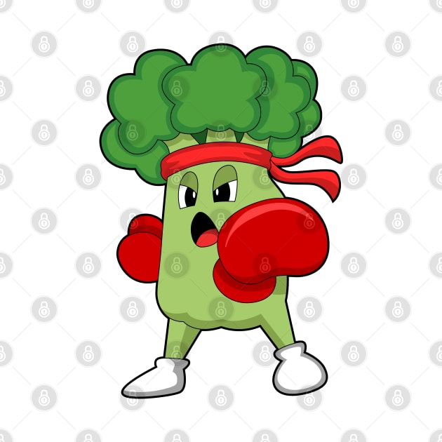 Broccoli at Boxing with Boxing gloves by Markus Schnabel