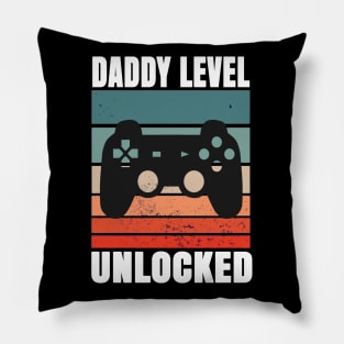 Daddy Level Unlocked Pillow