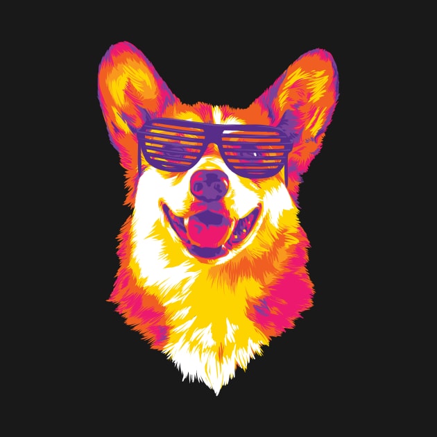 Silly Gangster Corgi Painting by polliadesign