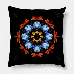 Mystical bugs mandala Pillow