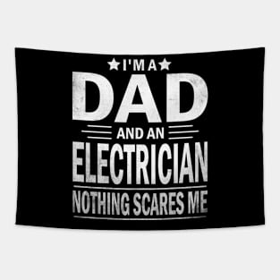 I'm A Dad And Electrician Funny Electrical Engineer Tapestry