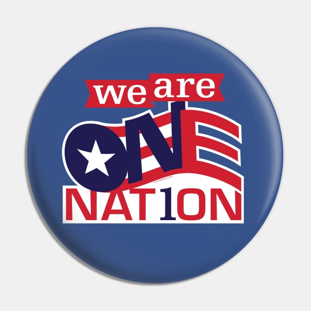 We Are One Nation Pin by Mindscaping