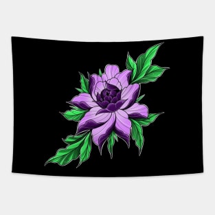 Purple Peony Flower Tapestry