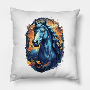 Fantasy Horse in Blue Pillow