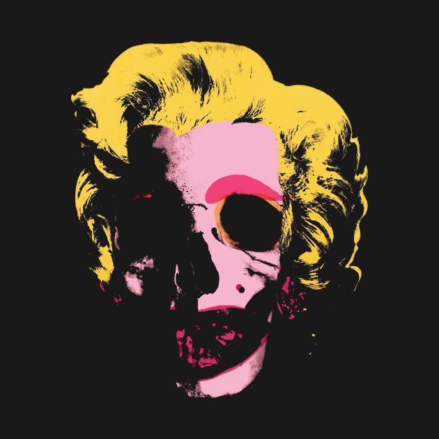 Marilyn Monroe Pop Art Skull by Alisterny