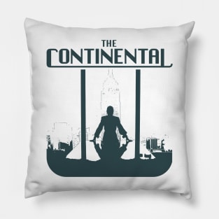 continental series john wick world graphic design illustration Pillow