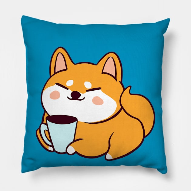 Morning Coffee Shibe Pillow by GAz