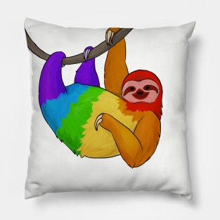 Rainbow Pride Sloth Pillow