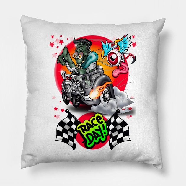 “Fink”enstein Pillow by MetroInk