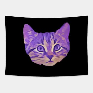 Kitty Face Purple Tapestry