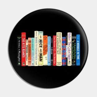 Banned Books Stack Pin