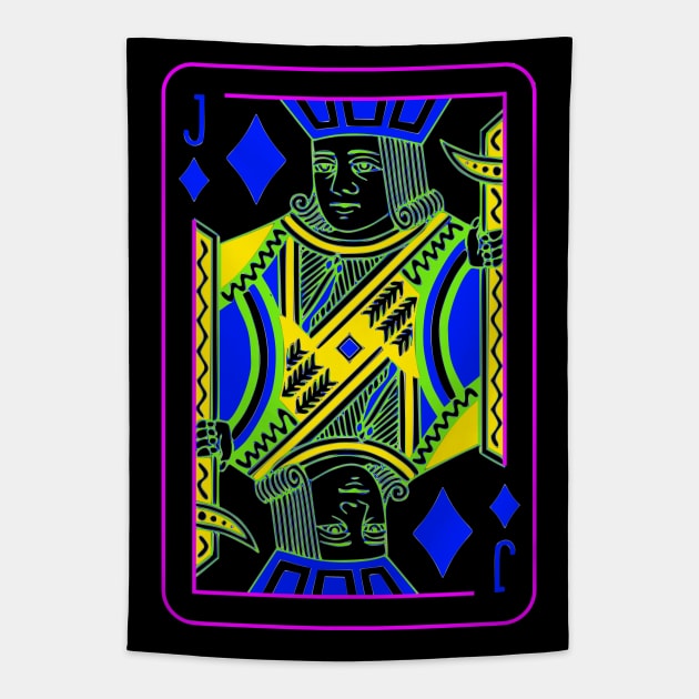 Jack of Diamonds Bright Mode Tapestry by inotyler