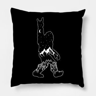 Yeti Bigfoot Sasquatch Sihouette Pillow