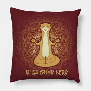 Bliss Otter Here - Zen Otter Meditating Pillow