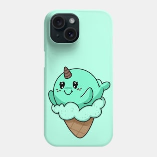 Narwhal Ice Cream (Mint Flavor) Phone Case