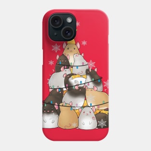 Cute Kawaii Rat Christmas Tree Phone Case